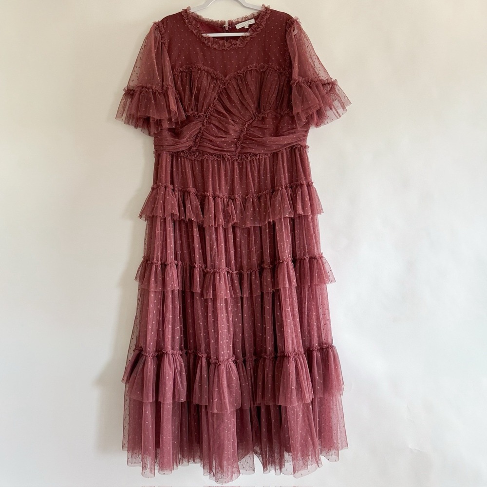 Ivy City Co Whimsical Dress 2X Mulberry Mauve Ethereal Romantic Soft Feminine - Picture 2 of 16